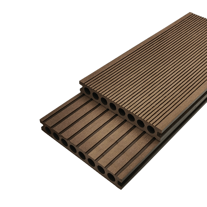 Tarima de madera plástica anticorrosión para exterior con agujeros redondos 15022